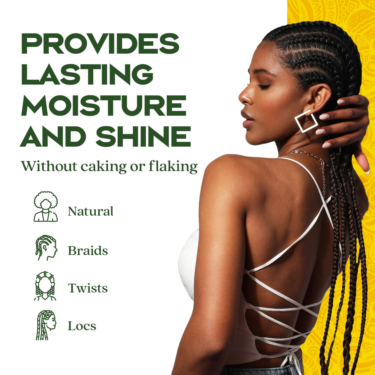 Evolving Textures O Gel – Provides Lasting Moisture and Shine for Natural Hair, Braids, Twists, and Locs no flaking or caking.
