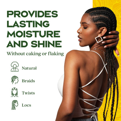 Evolving Textures O Gel – Provides Lasting Moisture and Shine for Natural Hair, Braids, Twists, and Locs no flaking or caking.