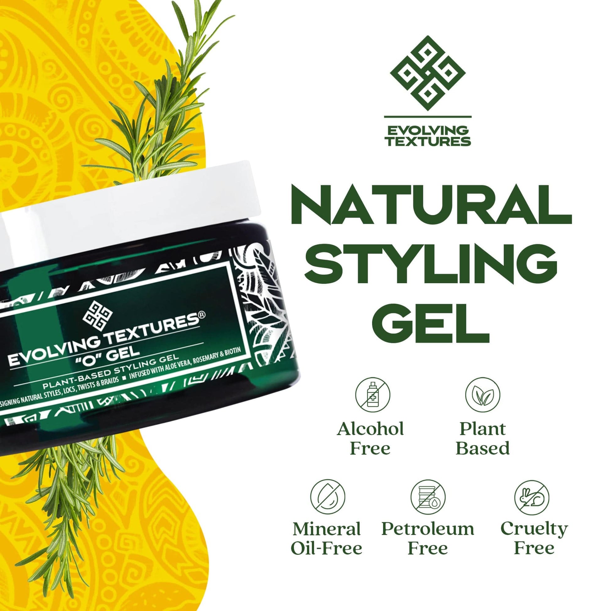 O Gel Plant-Based Natural Hair Styling Gel 4 oz