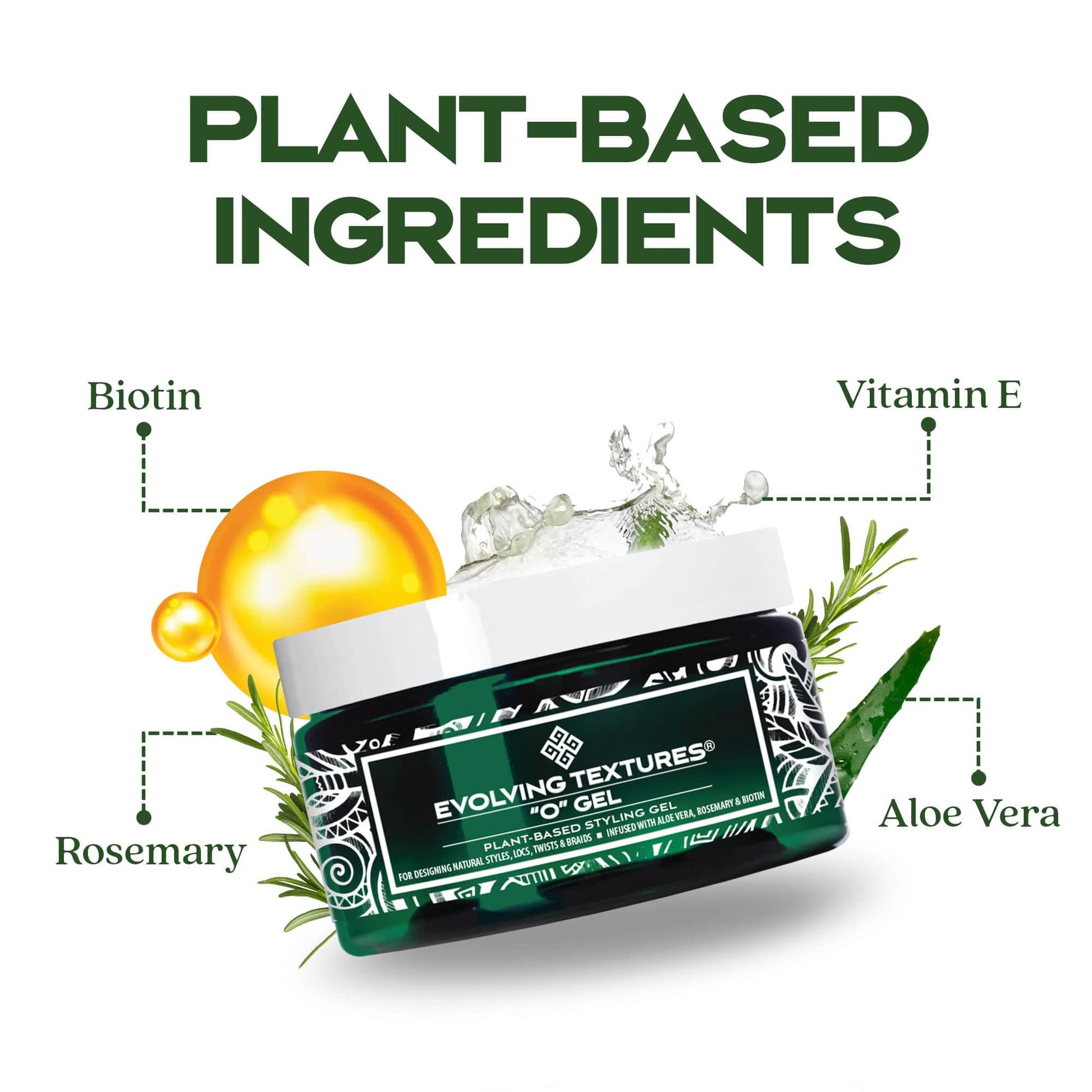 O Gel Plant-Based Natural Hair Styling Gel 4 oz