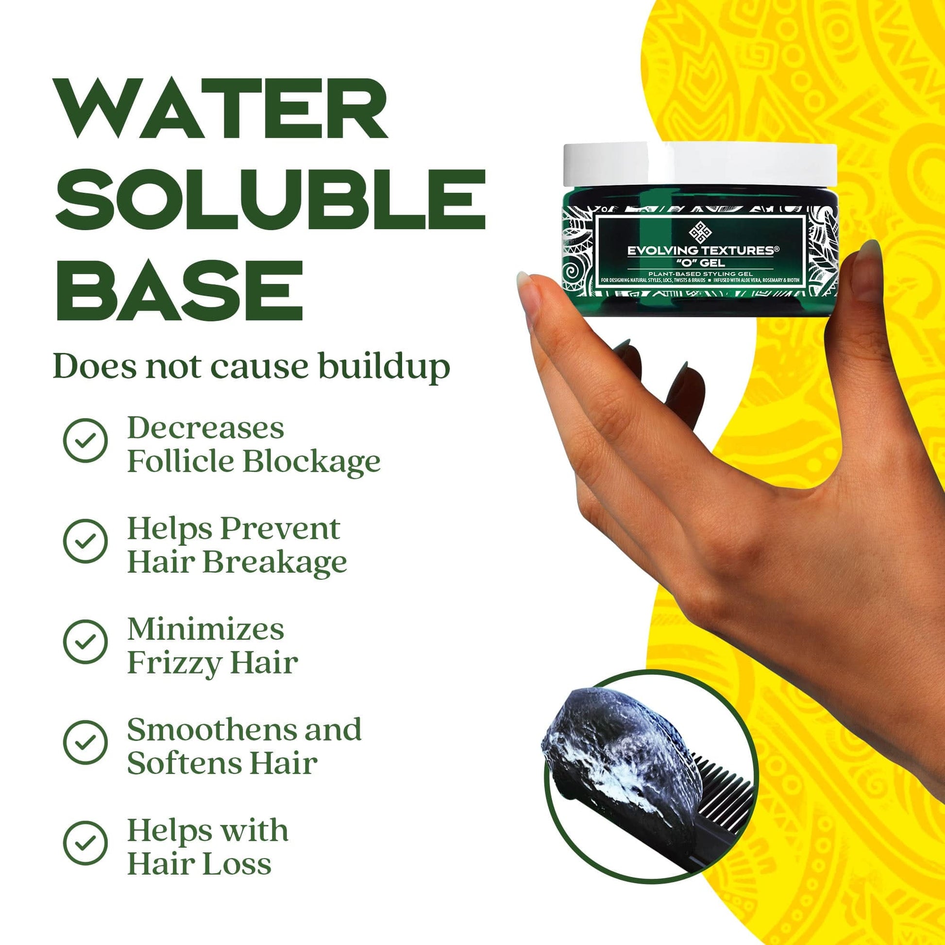 O Gel Plant-Based Natural Hair Styling Gel 4 oz